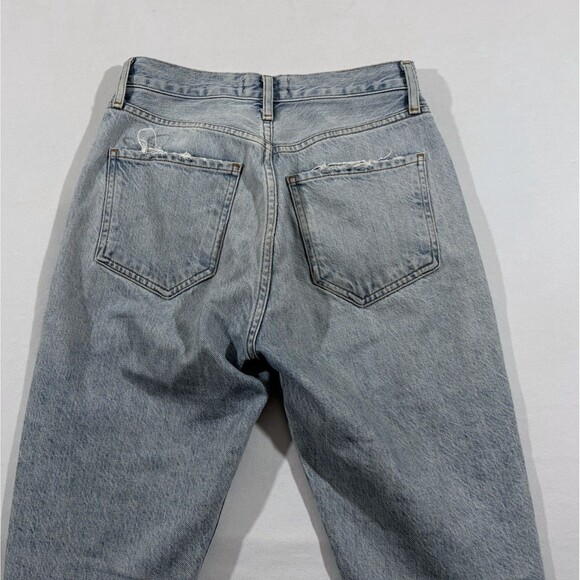 Agolde Jeans Womens Riley Straight Leg High Rise Blue Denim Button Fly Sz 23 - Picture 13 of 13